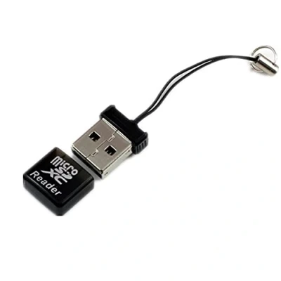 Immagine di 1 PC Lettore di schede Mini Super Speed USB 2.0 Micro SD/SDXC TF Card Reader Adapter (nero)