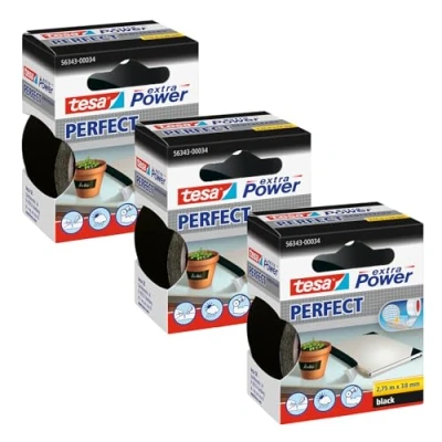 Immagine di tesa EXTRA POWER PERFECT 56343 00500 04 Nastro in tessuto Nero (L x L) 2.75 m 38 mm 3 pz.