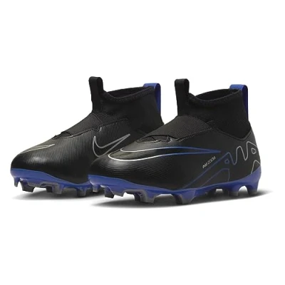 Immagine di Nike Performance JR ZOOM Mercurial 9 Academy FG/MG Unisex Scarpe da calcetto con tacchetti per bambini, Taglia: 35.5, Black/chrome/hyper royal