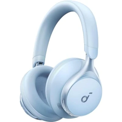 Immagine di soundcore by Anker, Space One Cuffie adattive con cancellazione attiva del rumore, riduzione della voce umana migliorata, tempo di riproduzione ANC 40 ore, audio wireless LDAC ad alta risoluzione,