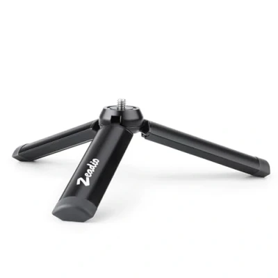 Immagine di Zeadio metallo mini treppiede, da tavolo supporto treppiede per Smooth 4, Osmo mobile, Vimble 2, leva maniglia grip stabilizzatore e tutte le fotocamere