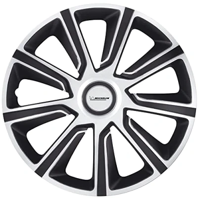 Immagine di Michelin 92014 Copricerchi Louise con sistema riflettente N.V.S., set da 4, 38.10 cm, 15&#039;&#039;, argento/nero