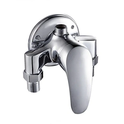 Immagine di Rubinetto per doccia a parete cromato, acqua fredda e calda, manuale Interruttore di controllo valvola accessori il bagno