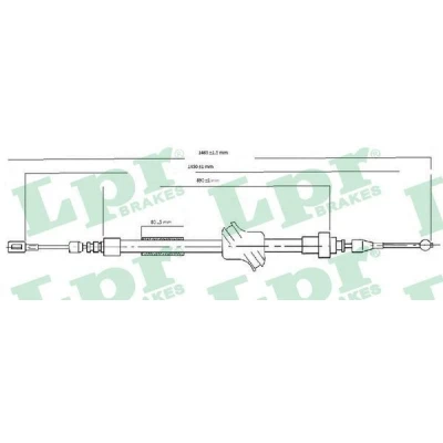 Immagine di LPR C0034B Cavo Freno 1455/890 a disco