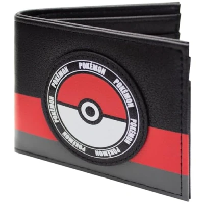 Immagine di Gym Leader Challenge Elite Trainer Ball Emblema Portafoglio/Portamonete Bi Fold ID &amp; Porta Carte, Nero