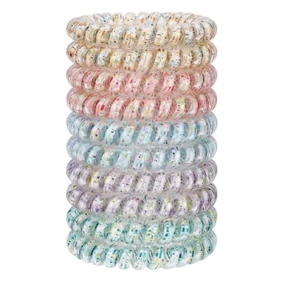 Immagine di JessLab Spirale Capelli Cravatte, 10 Pezzi Assortiti Traceless Carino Plastica Bobina Coda di Cavallo Titolari, Nessun Danno Accessori per Donne e Ragazze