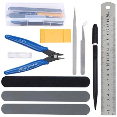 Immagine di WiMas 11PCS Gundam Modeler Builder&#039;s Tools Craft Set Kit, Modellierer Basic Tools, Bastelset für den Einfachen Modellbau