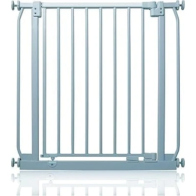 Immagine di Safetots Elite Cancellino di Sicurezza, 71cm 80cm, Grigio Opaco, Cancelletto Sicurezza a Pressione per Scale, Bambini Porte, Barriera Installazione Facile