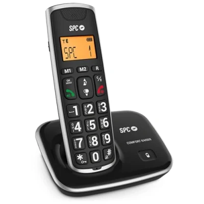Immagine di SPC Comfort Kaiser Telefono cordless per Anziani con tasti e numeri XL, Suono extra amplificato, 2 Memorie Dirette, Agenda Vivavoce