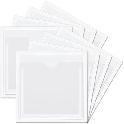 Immagine di 8pcs Porta assicurazione auto adesivo,Porta Biglietti Parcheggio,Portabollo per Auto,Porta Bollo Adesivo Parabrezza Trasparenti,Permesso,Parcheggio Biglietto,Disabilità Permessi(10,5*10,5cm)