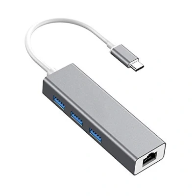 Immagine di Eono Hub USB C Ethernet, 4 in 1 Adattatore 3.0 Ethernet con porta LAN RJ45 da Gbps Compatibile Macbook Pro/Air, Windows, Linux (4 1)