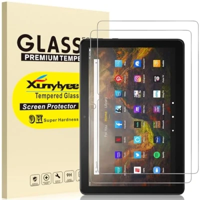 Immagine di XunyLyee [2 pezzi Vetro Temperato Compatibile Con Fire HD 10/Fire 10 Plus 2021, Pellicola Protettiva per 11ª Generazione (10,1 Pollici)