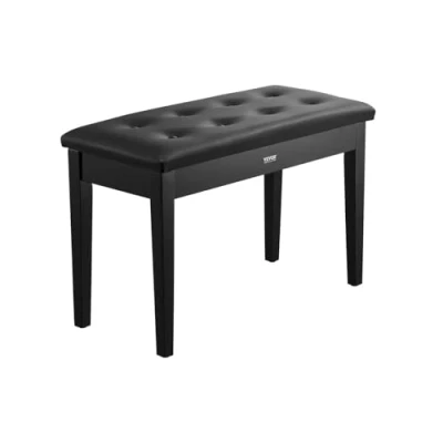 Immagine di VEVOR Panca per Pianoforte 750 x 355 490 mm Sgabello Libreria in Legno a Due Tasti con Cuscino Imbottito ad Alta Densità, Scomparto Portaoggetti Libri di Musica, Toeletta