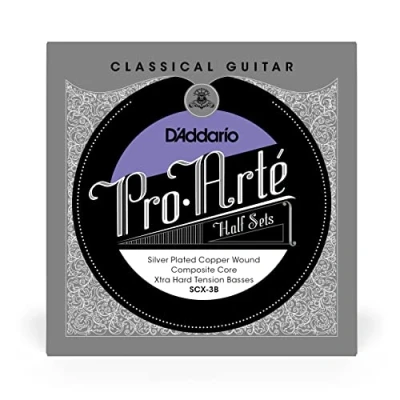 Immagine di D&#039;Addario SCX 3B Pro Arte Corde avvolte in rame placcato argento con anima materiale composito per chitarra classica, metà muta, tensione extra alta