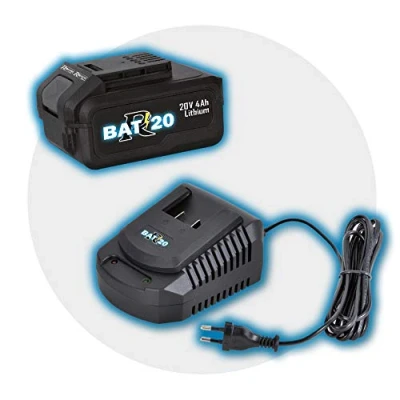 Immagine di RIBIMEX PRBAT20/KIT4 Kit Caricatore + batteria 20 V 4 Ah RBAT20