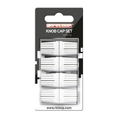 Immagine di Reloop Knob Cap Set white 8 tappi per manopole, Rivestimento in gomma una presa sicura, Compatibile con la maggior parte dei mixer e controller DJ, bianco