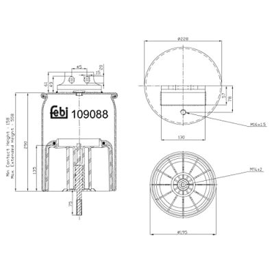 Immagine di FEBI BILSTEIN 109088 Soffietto, Sospensione pneumatica