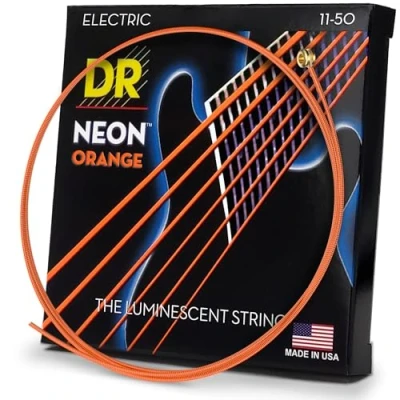 Immagine di DR String NOE 11 Neon Orange Set di corde per chitarra elettriche