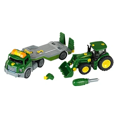 Immagine di Theo Klein 3908 Autotreno con Trattore John Deere I Set di Viti cacciavite Dimensioni 36 cm x 10,50 17 Giocattoli per Bambini dai 3 Anni in su