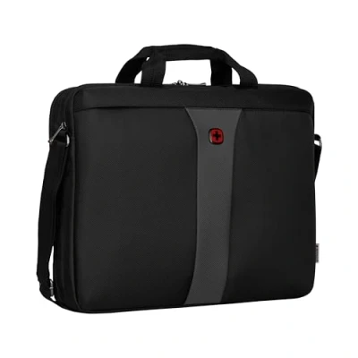 Immagine di WENGER Borsa Porta PC Legacy 17 a Tracolla, Notebook 17, Cartella, Scomparti, 12 l, Uomo Donna, Ufficio Viaggi di Lavoro Università, Nero/Grigio, 600654