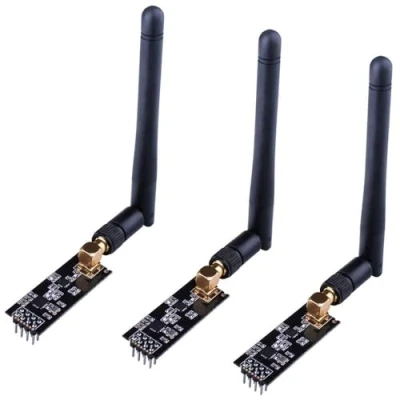 Immagine di ICQUANZX 3 Pezzi Modulo ricetrasmettitore Wireless 2.4G 1100m PA + LNA in Schiuma antistatica Compatibile con Antenna