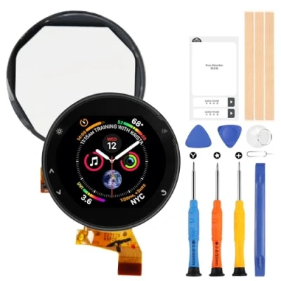 Immagine di LCD Display per Garmin Forerunner 735 XT 735XT Watch Smartwatch Digitazer Touch Screen Sostituzione Assemblea Vetro con Kit di Attrezzi Riparazione(Grigio)