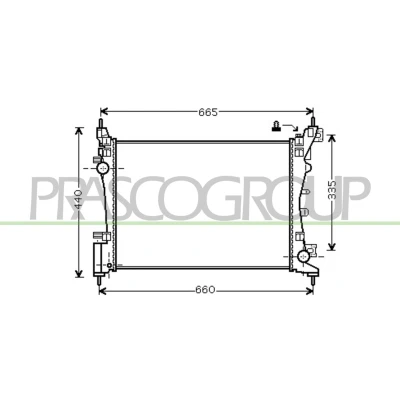 Immagine di PRASCO FT342R003 Radiatore motore Alluminio 540 378 23 Alette di raffreddamento montate meccanicamente FIAT: Punto II Hatchback
