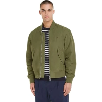 Immagine di Tommy Hilfiger Uomo Giacca Bomber Authentic con Zip, Verde (Utility Olive), L