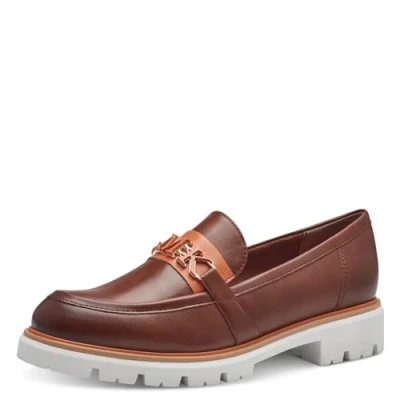 Immagine di MARCO TOZZI by Guido Maria Kretschmer Slipper Donna con Tacco a Blocco Eleganti, Marrone (Cognac Comb), 38 EU