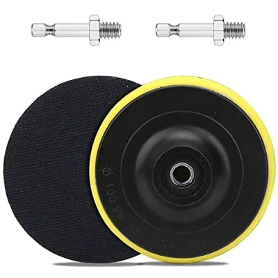 Immagine di SI FANG 2 cuscinetti di supporto con gancio e anello da 100 mm adattatore per trapano M10, cuscinetto lucidatura a dischi abrasivi, piastre in gomma