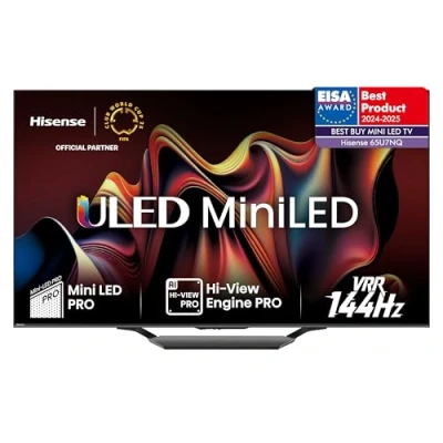 Immagine di Hisense TV 65&quot; Mini LED 4K 65U72NQ, Smart VIDAA U7, Dolby Vision IQ, HDR 10+ Adaptive, 144Hz Game Mode PRO, Alexa Built in, Voice, Tuner DVB T2/S2 HEVC 10, lativù