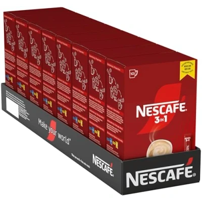 Immagine di NESCAFÉ 3 in 1 Sticks, caffè istantaneo, con istantaneo Creamer &amp; Zucker, confezione da 8 (10 bastoncini 16,5 g ciascuno)