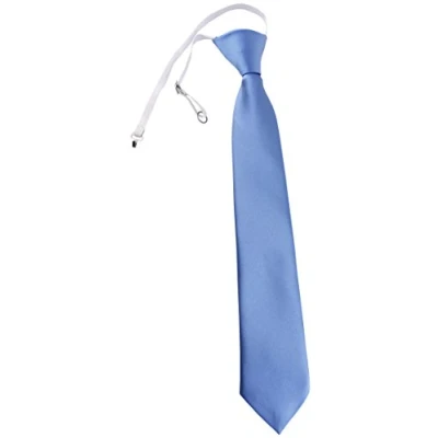 Immagine di TigerTie Cravatta Sicurezza in blu Uni monocromatico prebonded con elastico