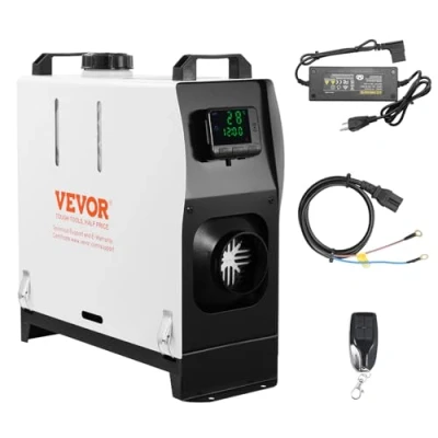 Immagine di VEVOR Riscaldatore Diesel Tutto in Uno 5 8 kW, ad Aria con Display LCD per Controllo Remoto, Riscaldamento Rapido Interni di Camion, Roulotte e Camper