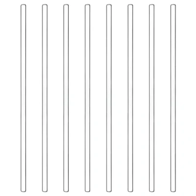 Immagine di stonylab 8 bastoncini in vetro borosilicato massiccio con estremità arrotondate per cucina da laboratorio, lunghezza 250 mm