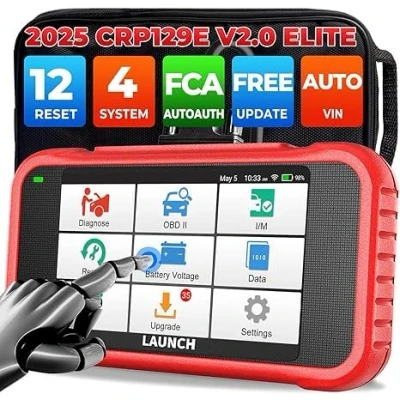 Immagine di LAUNCH CRP129E OBD2 Diagnosi Auto in Italiano con 4 sistemi + 12 servizi di riavvio, Diagnostica Sistema Motore Trasmissione ABS SRS (Airbag) Oil Reset TPMS EPB SAS DPF Iniettore Codifica BMS