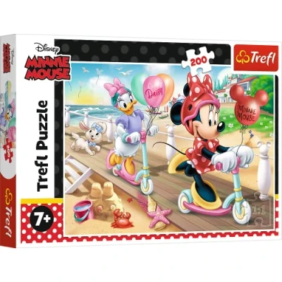 Immagine di Trefl 200 Elementi, Bambini da 7 Anni Puzzle, Colore Disney, Minnie sulla Spiaggia, 13262