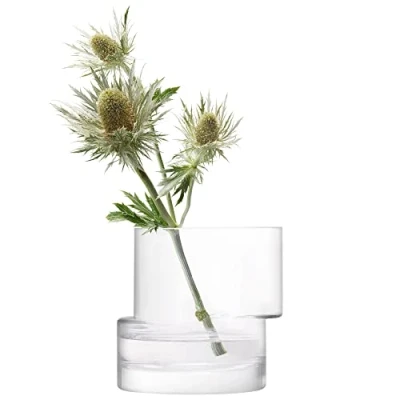 Immagine di Lanterna/vaso alto 13,5 cm trasparente 1 unità vetro fatto a mano TD07