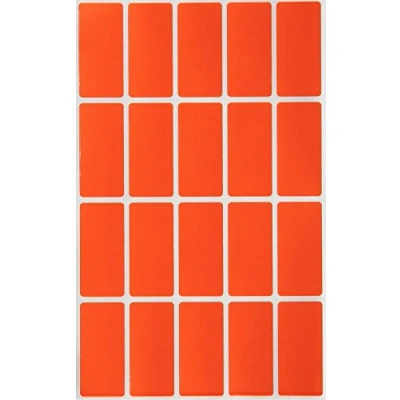 Immagine di Royal Green Adesivi Rettangolari Colore Arancione 40 MM X 19 Etichette Adesive Multiuso (4 CM 1,9 CM) per Bambini, Scuola, Ufficio, Archivio E Documenti Confezione Da 100 Pezzi