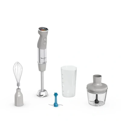 Immagine di Moulinex Quickchef+, Frullatore a Immersione, Tecnologia con Lame Powelix, Potenza 1000W, Miscelazione Rapida e Modalità Silenziosa, Lavabile in Lavastoviglie, DD67EB