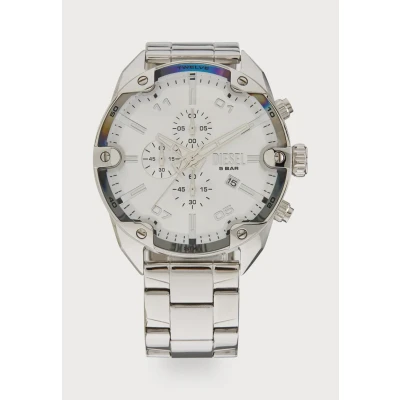 Immagine di Diesel Orologio Analogico al Quarzo Uomo con Cinturino in Acciaio Inossidabile DZ4677, Tono Argento
