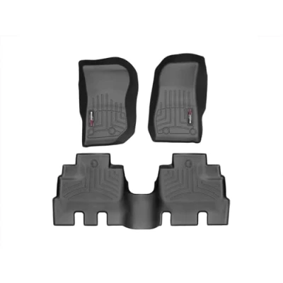 Immagine di Tappetini auto su misura Compatibile per Jeep Wrangler Unlimited JK 2015/18 Nero 1 e 2 Fila WeatherTech FloorLiner