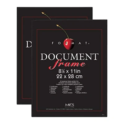 Immagine di MCS Black Format Frame 8.5x11 (40957), Black, Confezione da 2