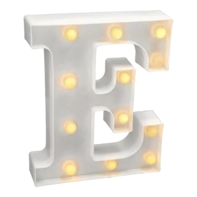 Immagine di JANDEI Lettere LED, Numeri Luminosi, Figura a Cuore, 22cm, con Luce Calda per Decorazione e Atmosfera, Luci Notturne Scrivania, Compleanni, Matrimoni, Vetrine. Funzionano batterie AA (E)