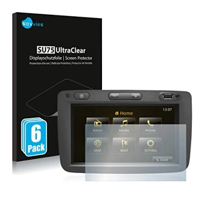 Immagine di savvies (6 Pezzi Pellicola Protettiva per Dacia Duster 2 2019 Infotainment System Protezione Schermo Trasparente