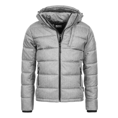 Immagine di Indicode Uomini Hebert Quilted Jacket Giubbotto trapuntato dall&#039;aspetto piumino Grey Mix S