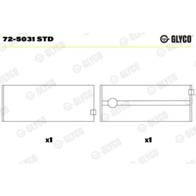 Immagine di GLYCO 72 5031 STD Cuscinetto albero a gomito