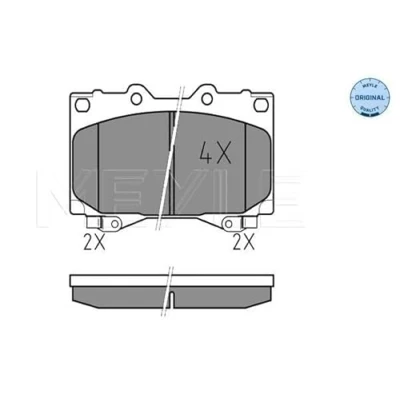 Immagine di MEYLE 025 235 2415/W Kit pastiglie freno ORIGINAL Quality Assale anteriore con segnalatore acustico usura lamierino anticigolío