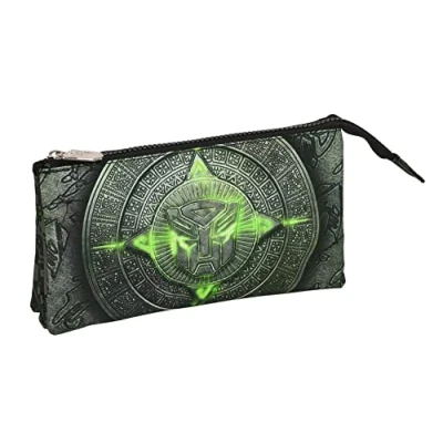 Immagine di safta Transformers astuccio triplo, per bambini, ideale bambini in età scolare, comodo e versatile, qualità resistenza, 22 x 3 12 cm, colore Nero, Estándar, Casual
