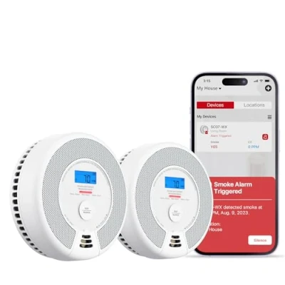 Immagine di X Sense Wi Fi Rilevatori di Fumo e Monossido Carbonio con Batteria Sostituibile, Compatibile l&#039;Applicazione Home Security, Conforme Alle Norme EN 14604 50291, SC07 WX, 2 Pezzi